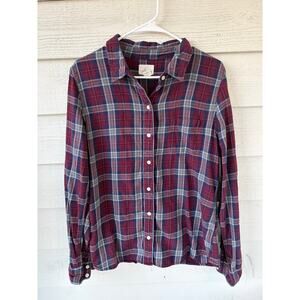 **LEVI'S** 100% Cotton Long Sleeve Plaid Button Down Flannel Shirt Women's XL